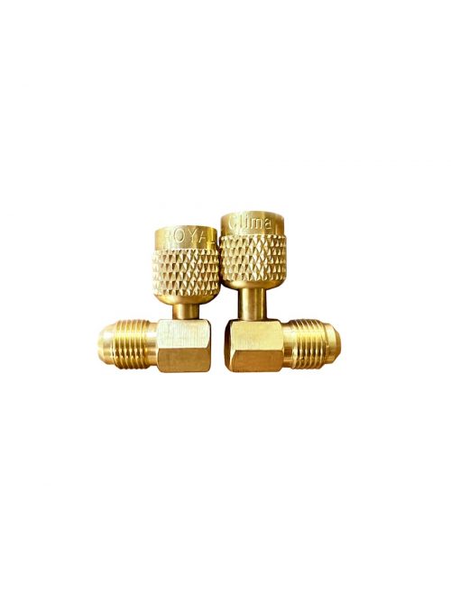 Переходник угловой 90°; 5/16"Mх1/4"F, с R410А на R22, упак. 2 шт. LT-AD78